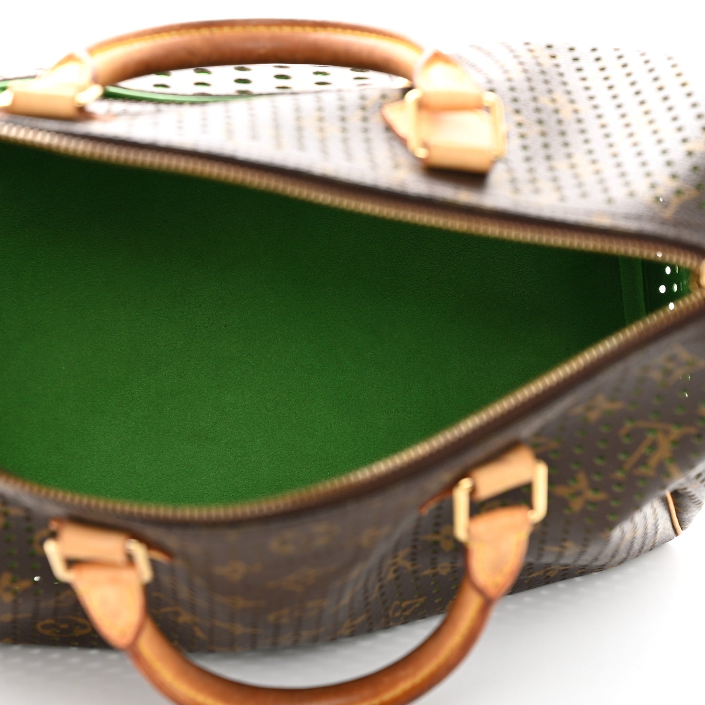 Monogram Perforated Speedy 30 Green