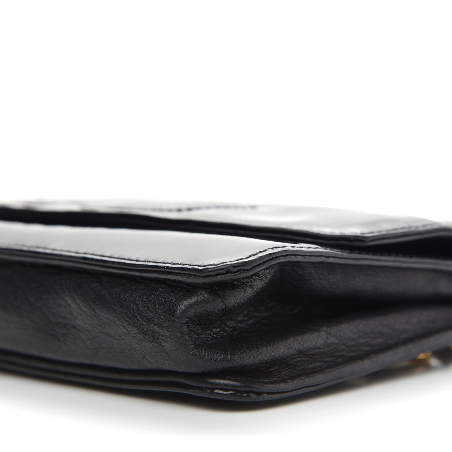Chanel Patent Timeless CC Wallet On Chain WOC Black 10 of 11