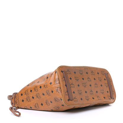 MCM Visetos Medium Liz Reversible Shopper Tote Cognac 3 of 7