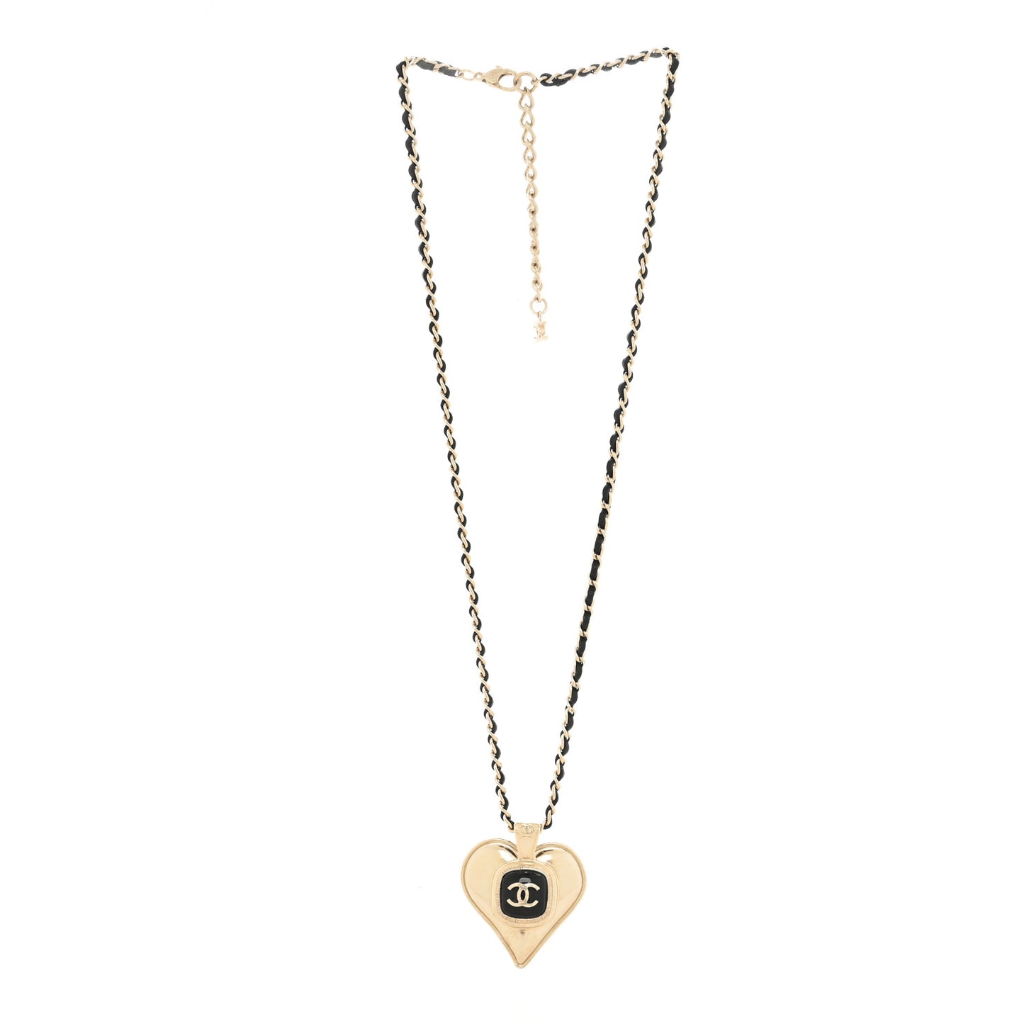CC Heart Chain Pendant Necklace Gold
