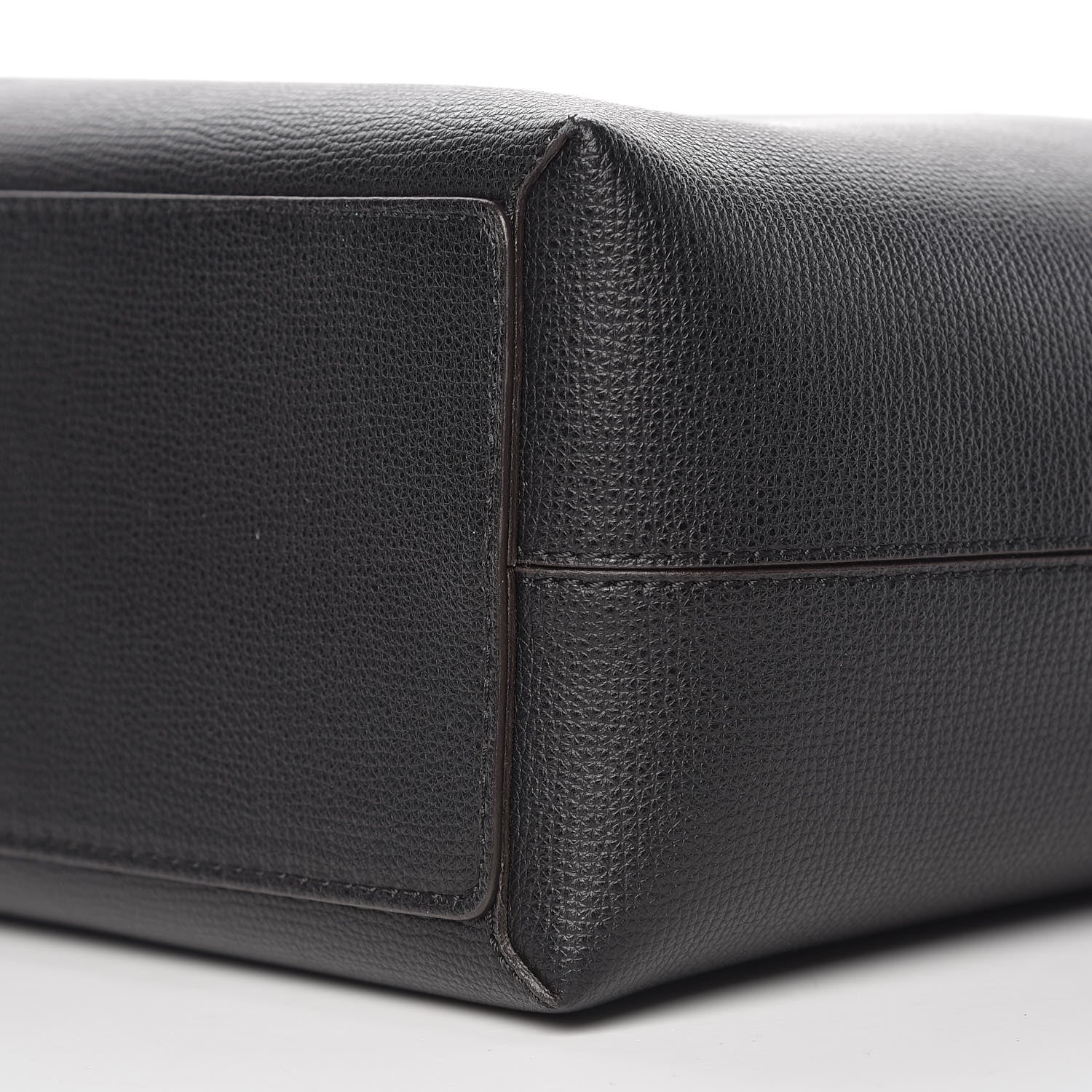Burberry Grainy Calfskin Haymarket Check Medium Reversible Tote Black 12 of 19
