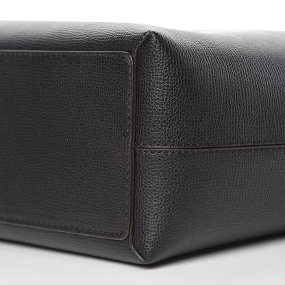 Burberry Grainy Calfskin Haymarket Check Medium Reversible Tote Black 12 of 19