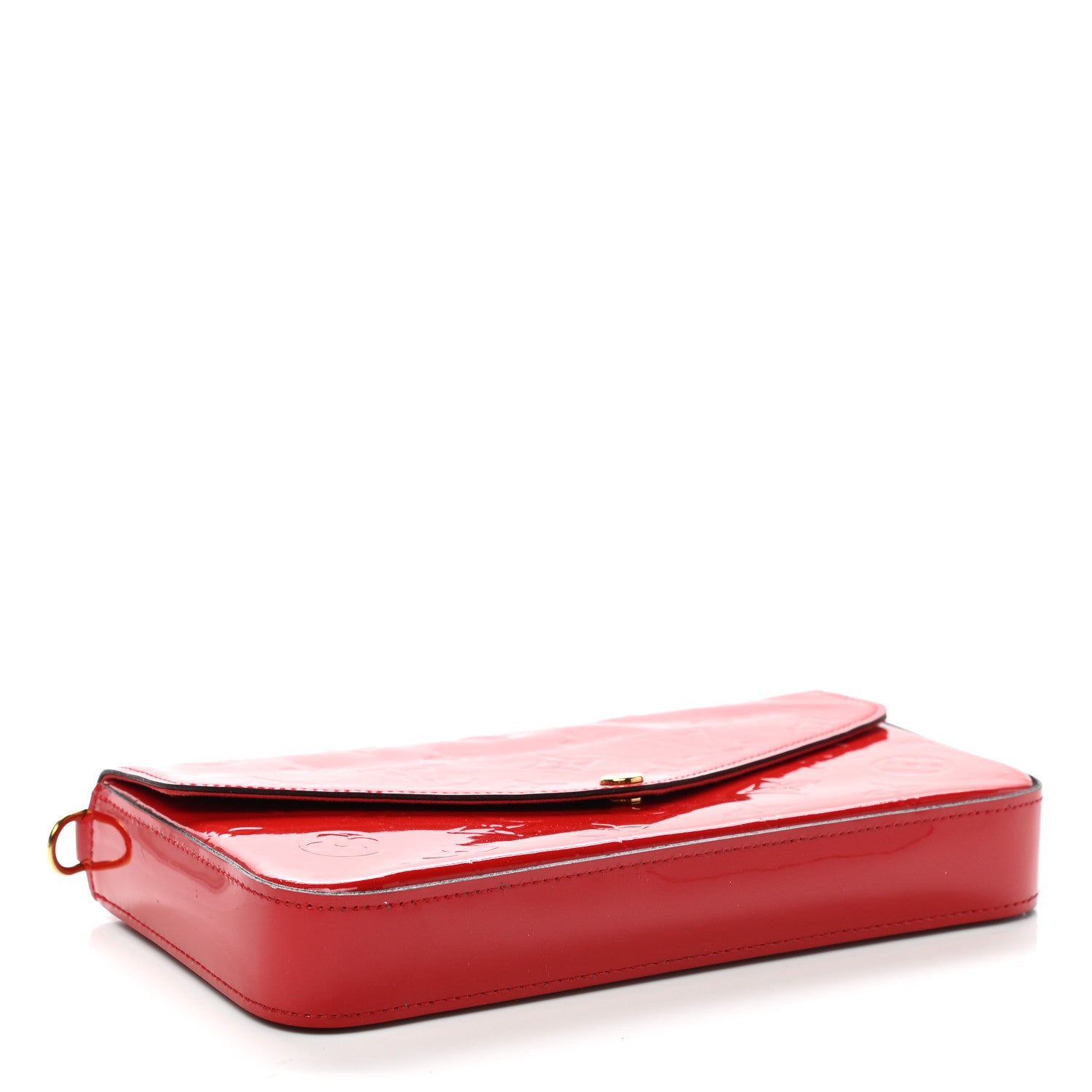 Louis Vuitton Vernis Felicie Pochette Chain Wallet Cherry 4 of 9