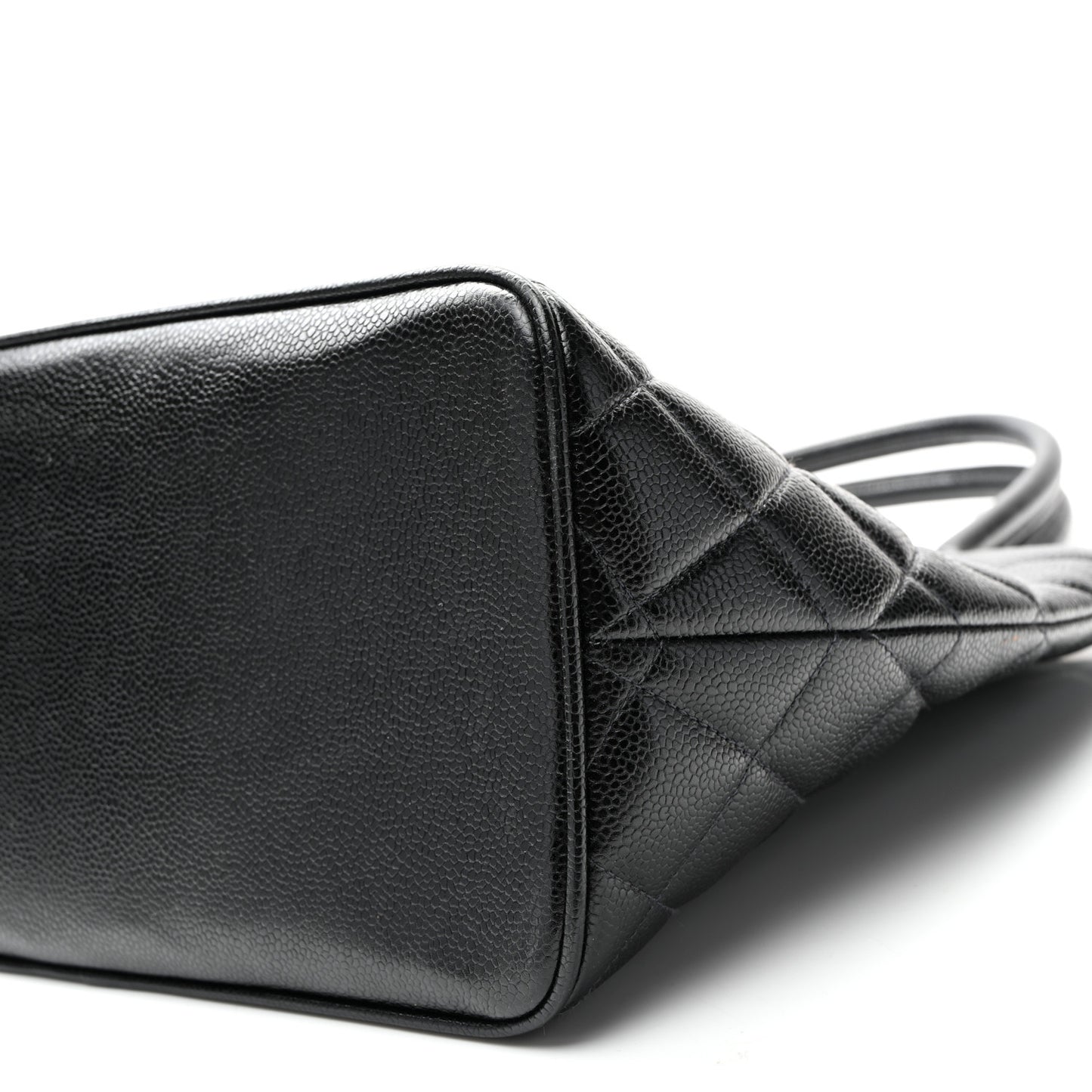 Caviar Quilted Medallion Tote Black