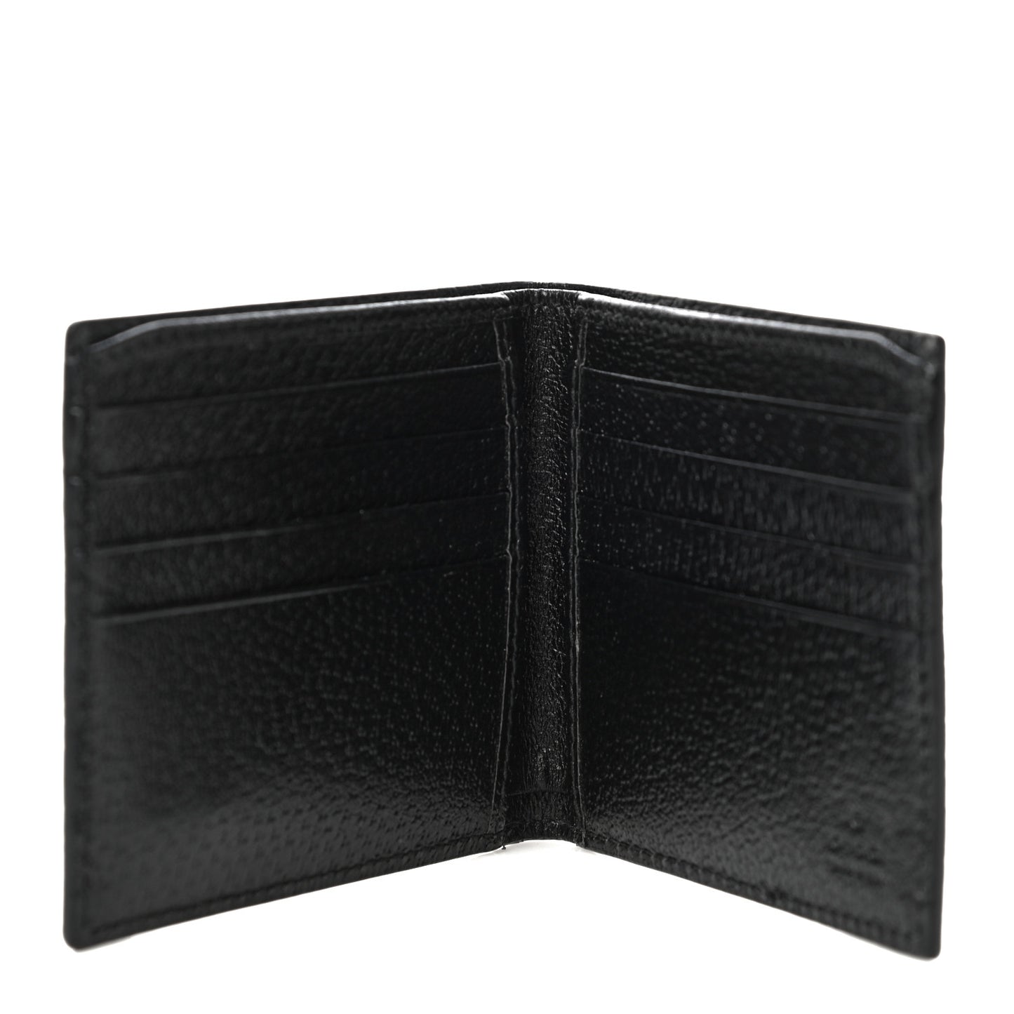 Calfskin Boar Effect GG Marmont Bi-Fold Wallet Black