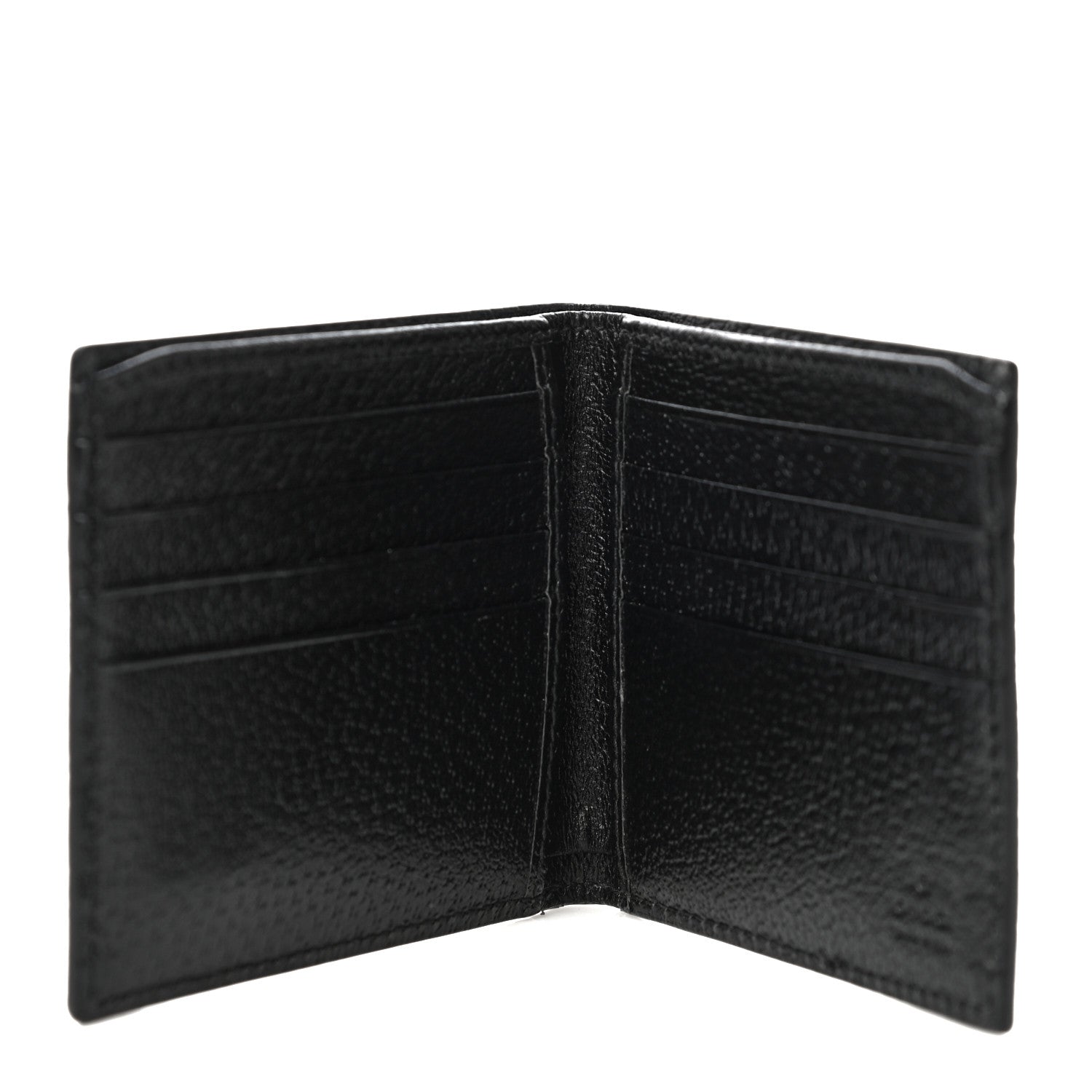 Gucci Calfskin Boar Effect GG Marmont Bi-Fold Wallet Black 5 of 9