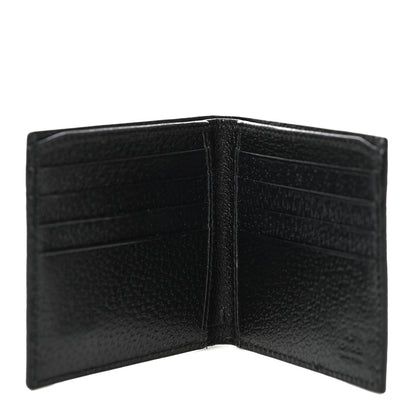 Gucci Calfskin Boar Effect GG Marmont Bi-Fold Wallet Black 5 of 9