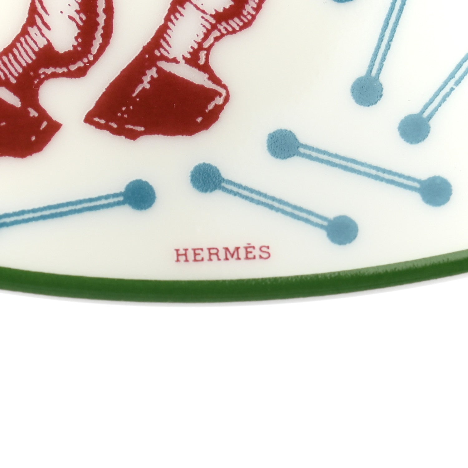 Hermes Porcelain Hippomobile Dessert Plate Set of 2 6 of 7