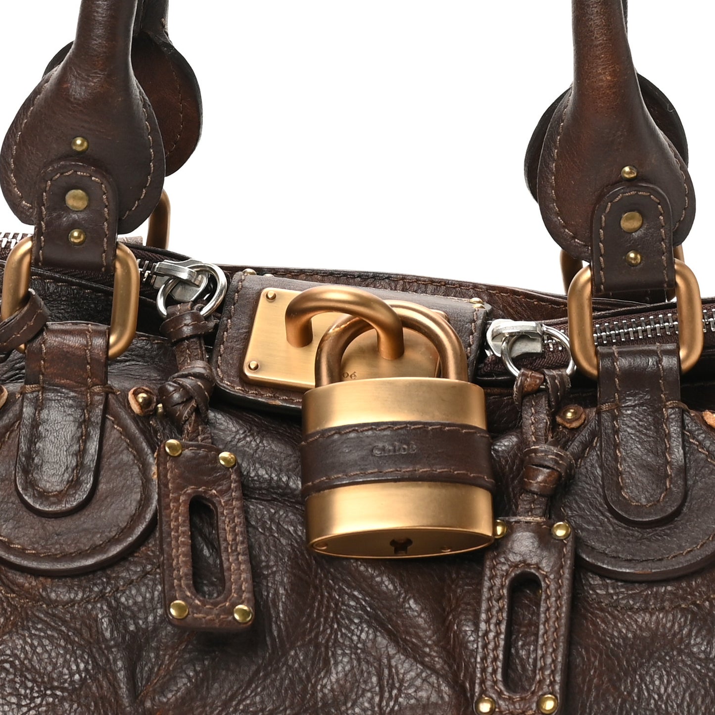 Calfskin Medium Paddington Satchel Chocolate