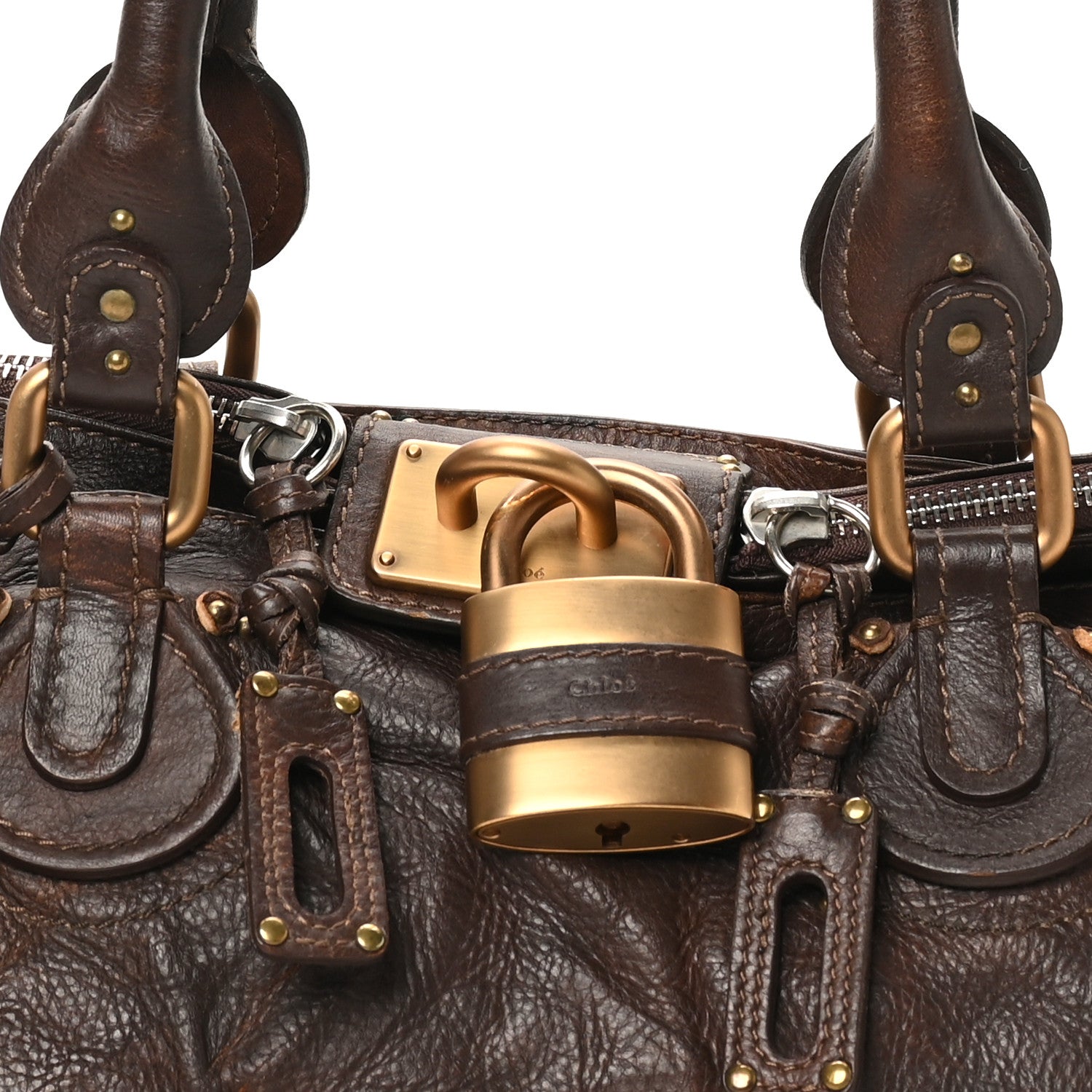 Chloe Calfskin Medium Paddington Satchel Chocolate 7 of 9