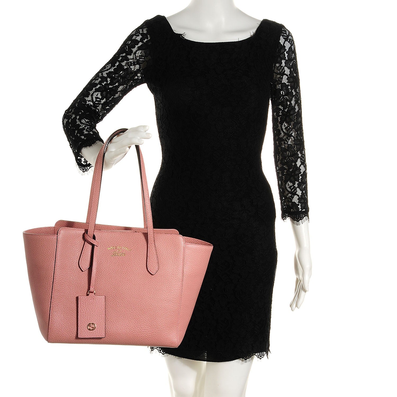 Gucci Dollar Calfskin Small Swing Tote Soft Pink 2 of 8