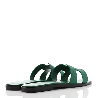 Hermes Epsom Oran Sandals 36 Malachite 4 of 8