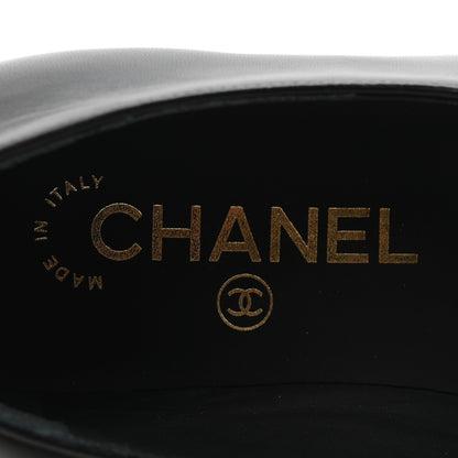 Chanel Goatskin Pearl Mary Janes Flats 35 Black 8 of 10