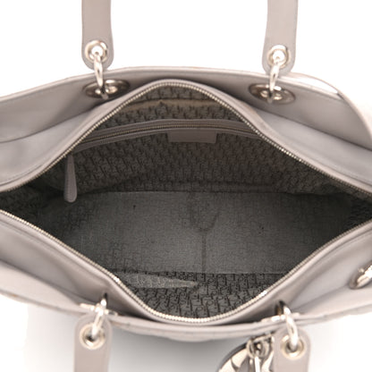Christian Dior Lambskin Cannage XL Lady Dior Light Grey 5 of 16