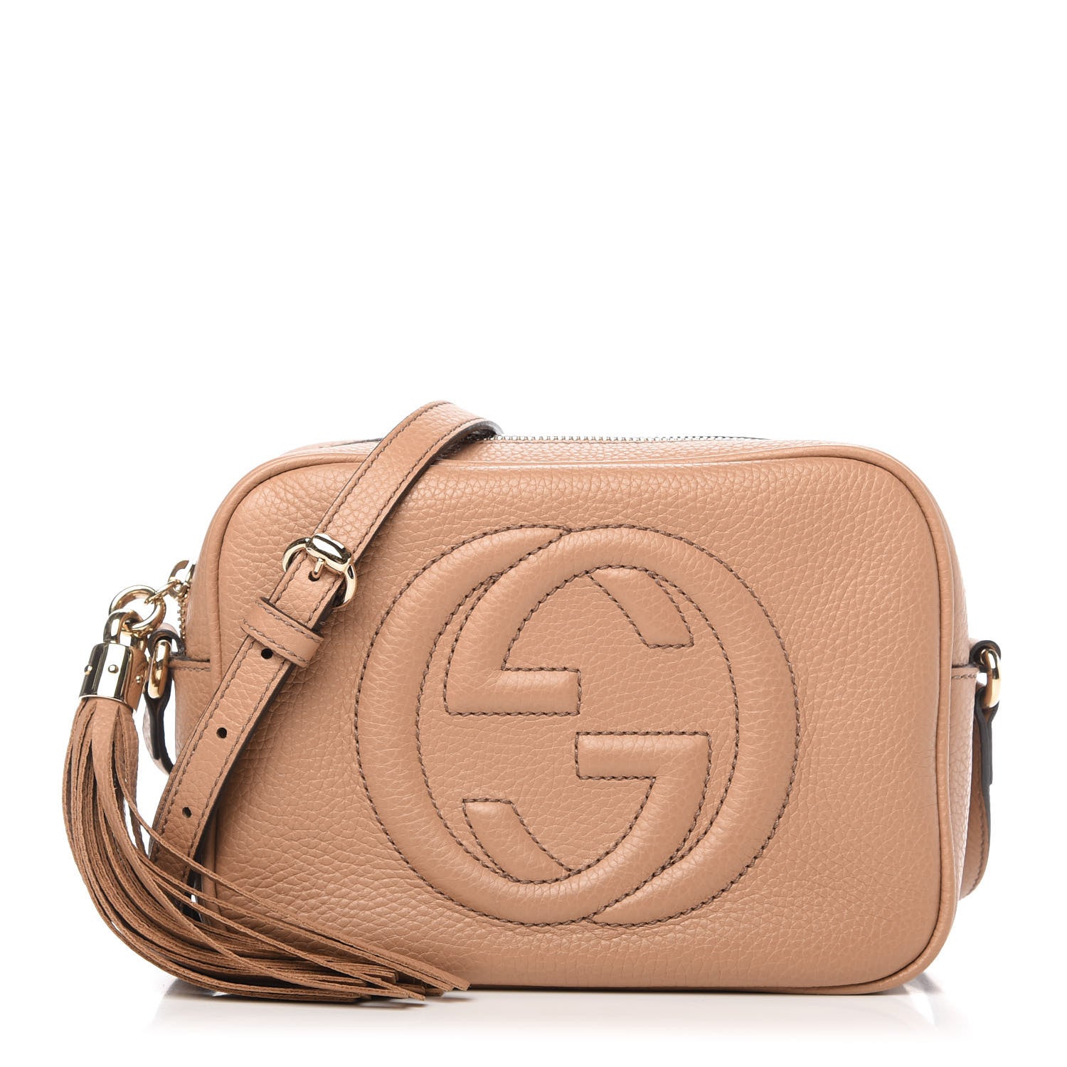 Gucci Pebbled Calfskin Small Soho Disco Bag Camelia 1 of 10