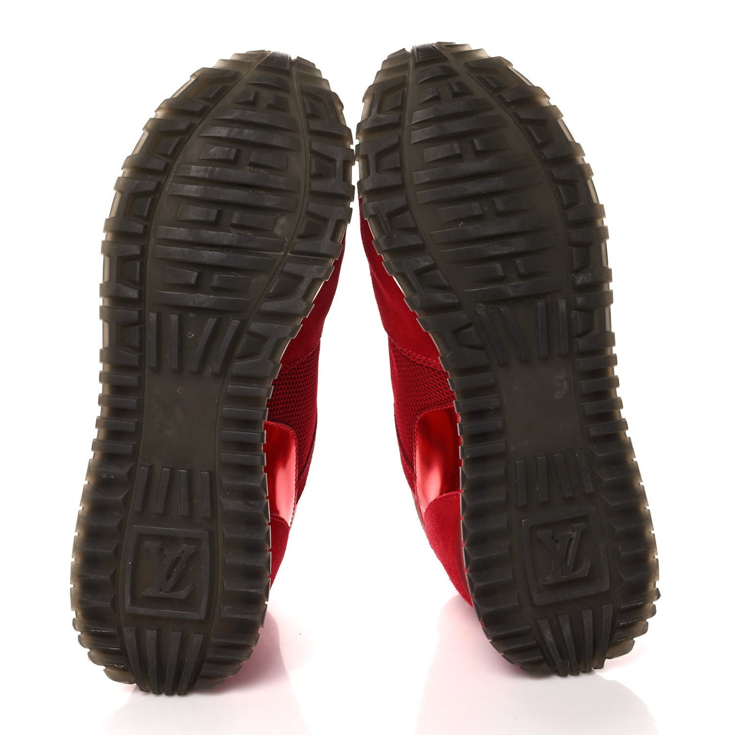 Suede Calfskin Run Away Sneakers 36 Rouge