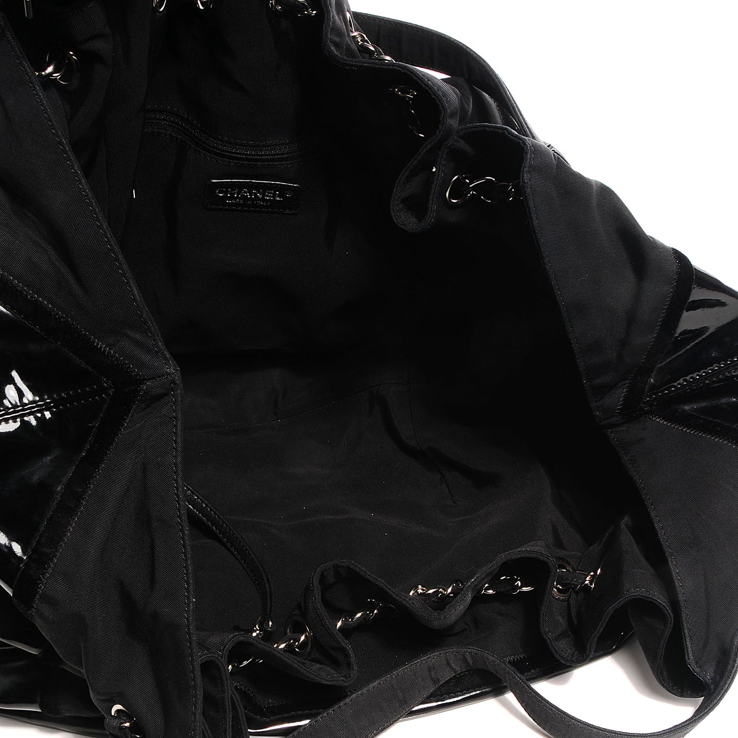Vinyl Stretch Spirit Large Cabas Tote Black