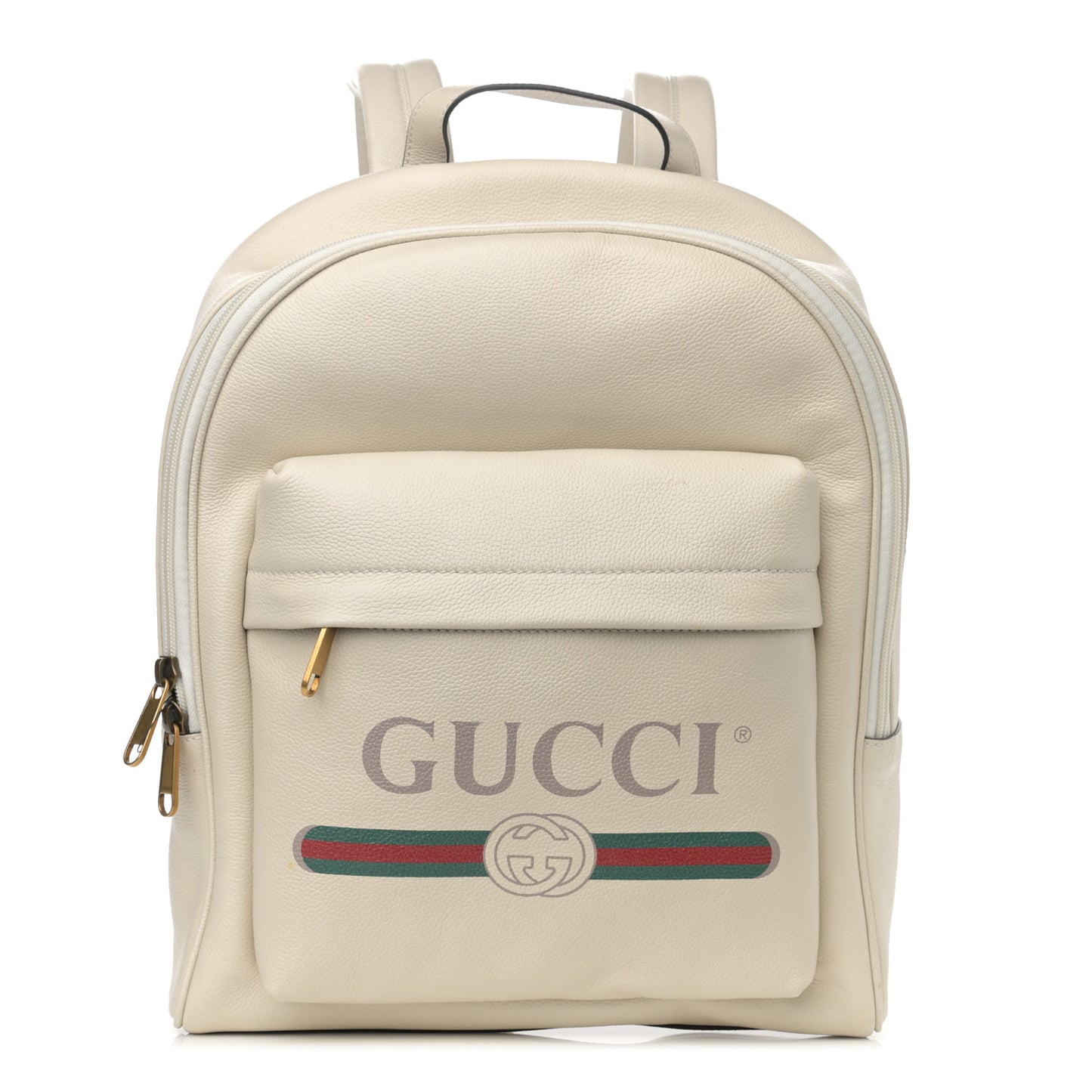Calfskin Logo Day Backpack Mystic White