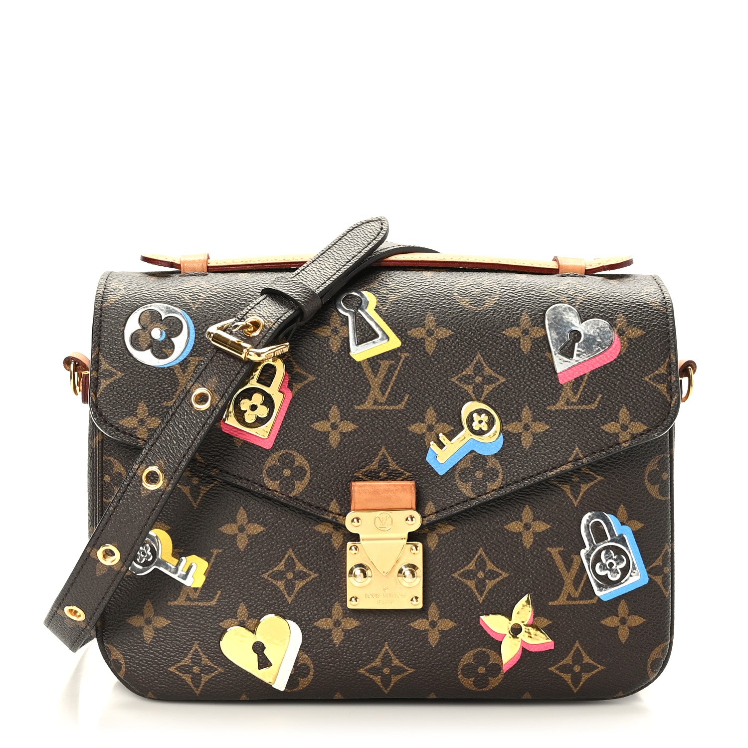 Louis Vuitton Monogram Love Lock Pochette Metis 1 of 9