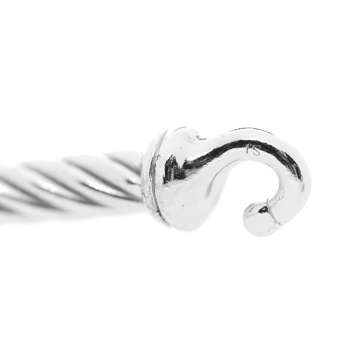 David Yurman Sterling Silver Diamond 3mm Infinity Bracelet 4 of 5