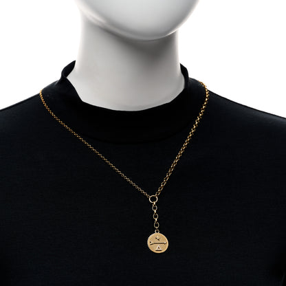 Foundrae 18K Yellow Gold Diamond Medium Dream Medallion Mixed Belcher Extension Chain Necklace 2 of 7