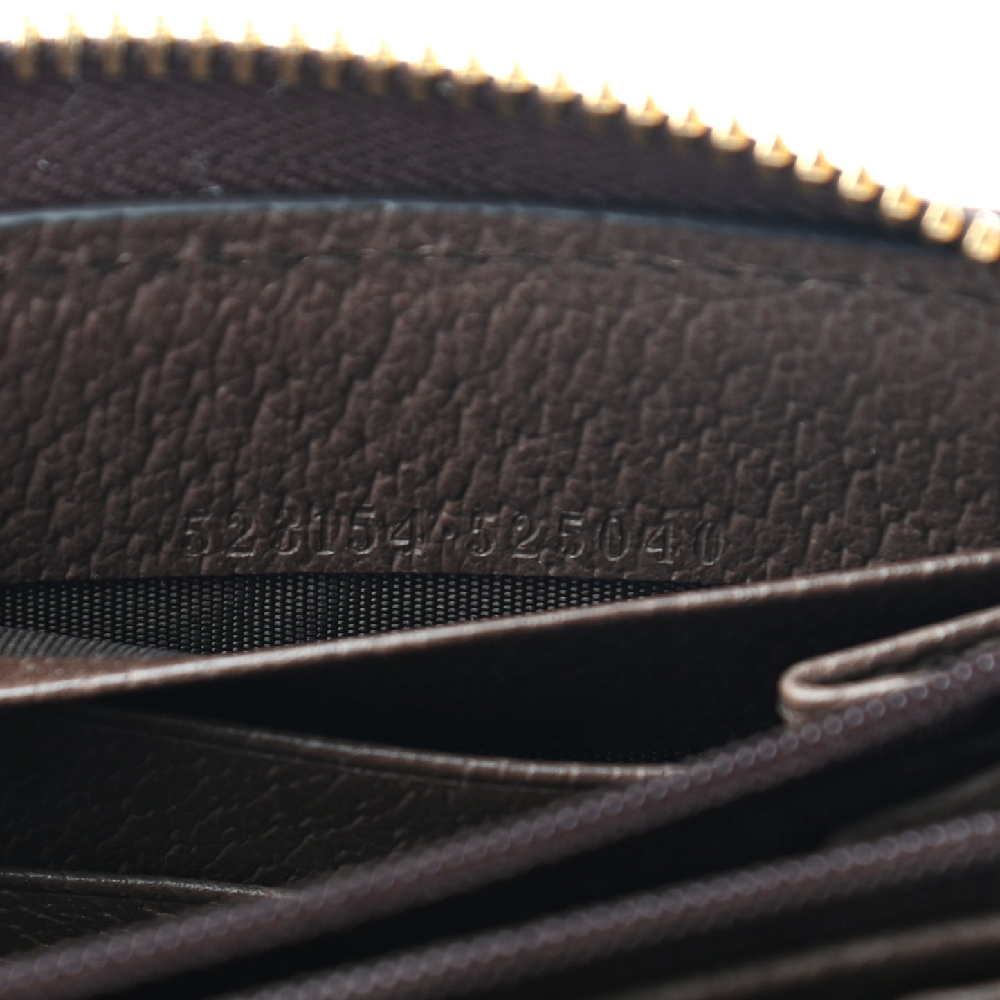 GG Supreme Monogram Web Ophidia Zip Around Wallet Brown