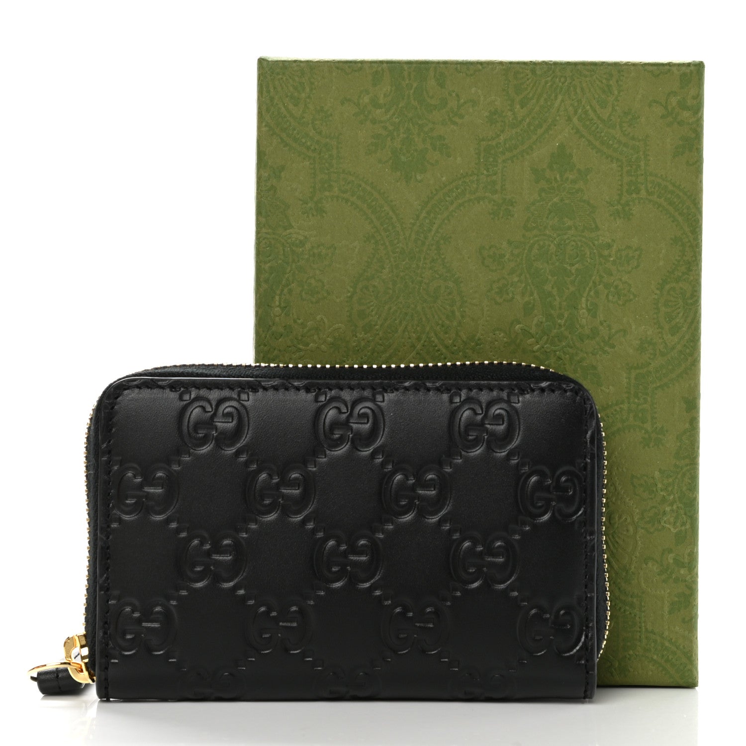 Gucci Guccissima Zip Around Card Case Black 7 of 7