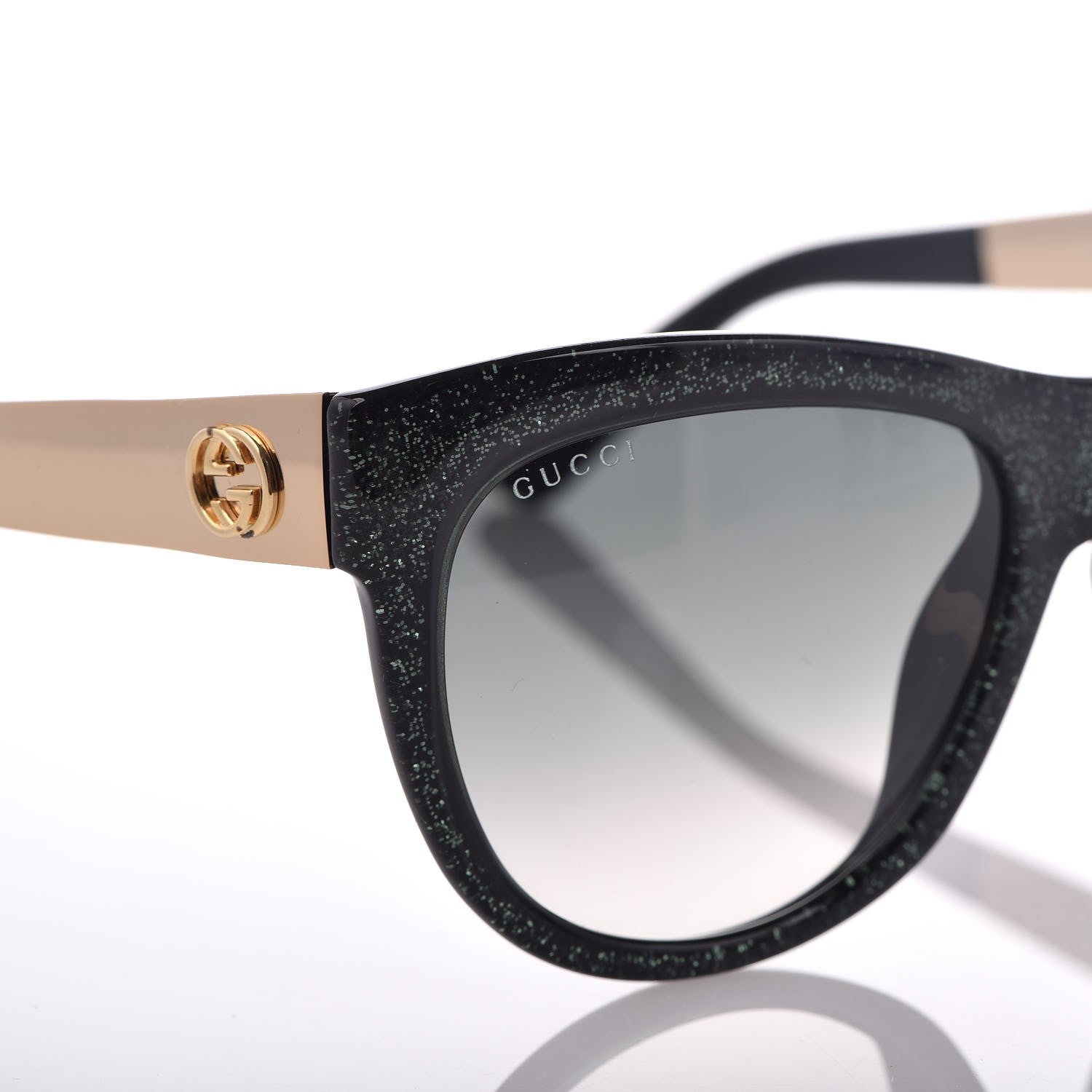 Gucci Glitter Cat Eye Sunglasses 3739/N/S Green 7 of 8