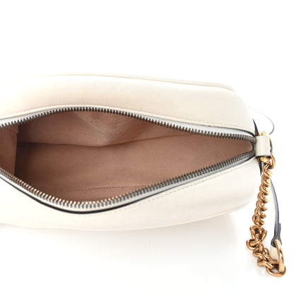 Gucci Calfskin Matelasse Small GG Marmont Chain Shoulder Bag White 5 of 9
