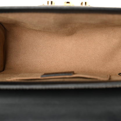 Gucci GG Supreme Monogram Calfskin Small Padlock Shoulder Bag Beige Black Cuir 5 of 12