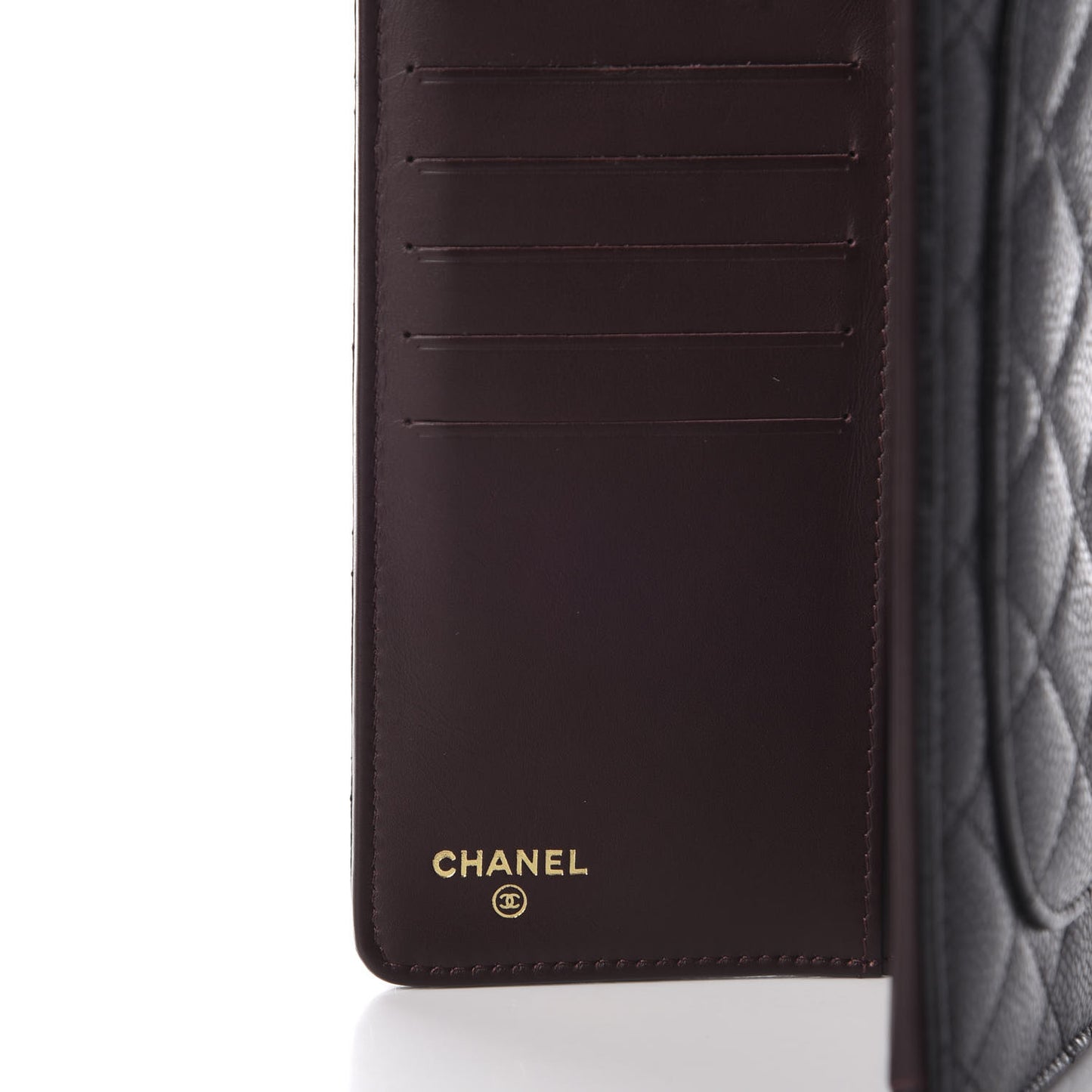 Caviar Quilted Yen Wallet Black