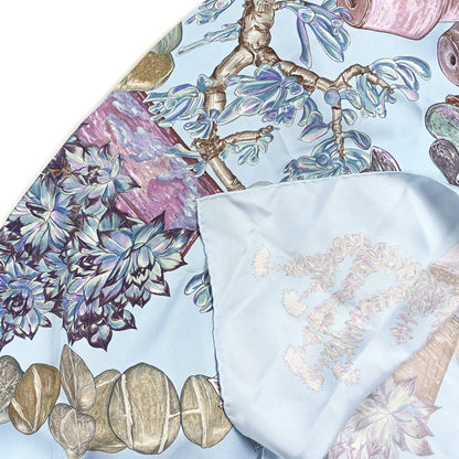 Hermes Silk Jardin Secret Scarf 90 5 of 6