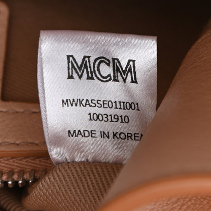 MCM Calfskin Ottomar Monogram Essential Small Backpack Bisque 7 of 17