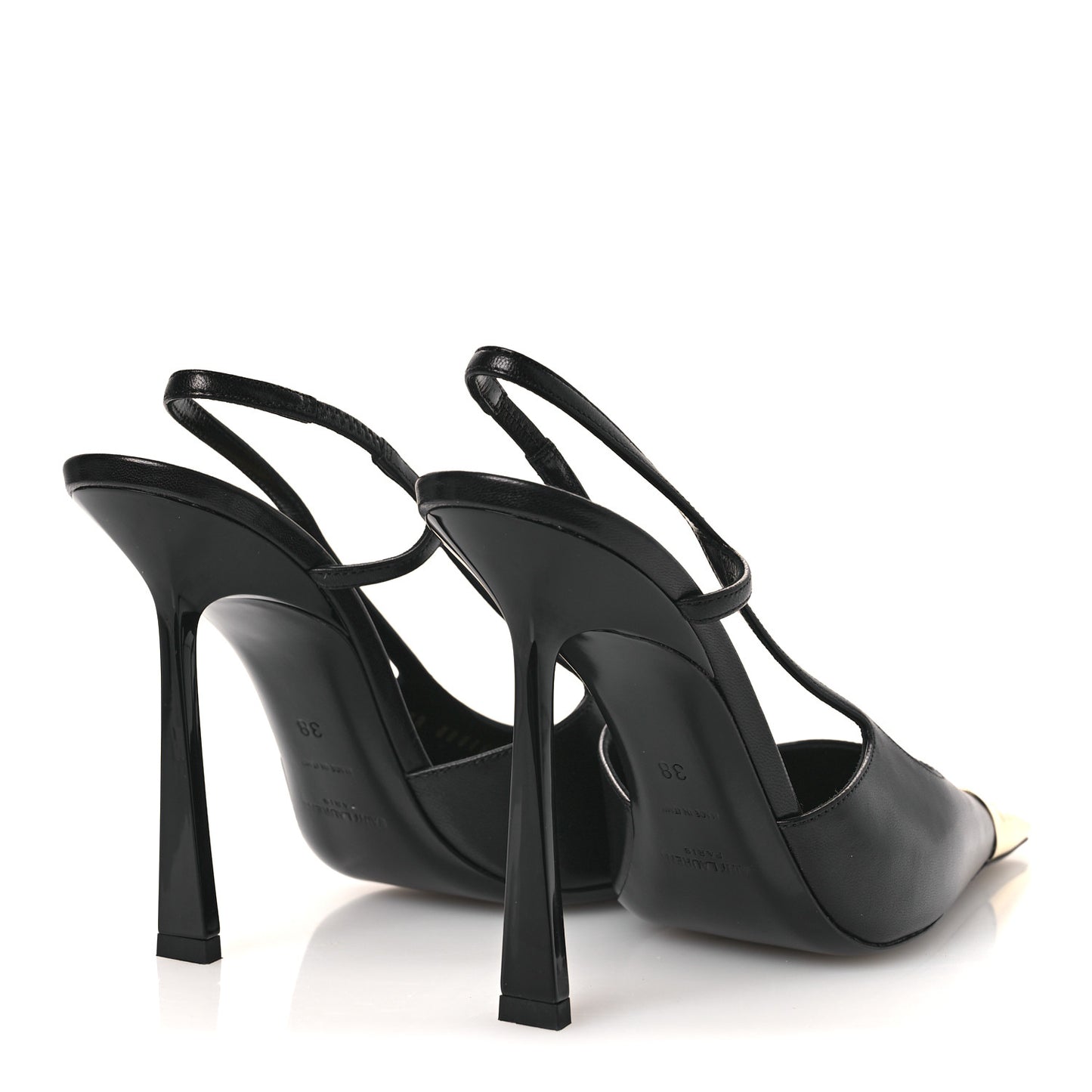 Smooth Calfskin Jeanne 110 Slingback Pumps 38 Black