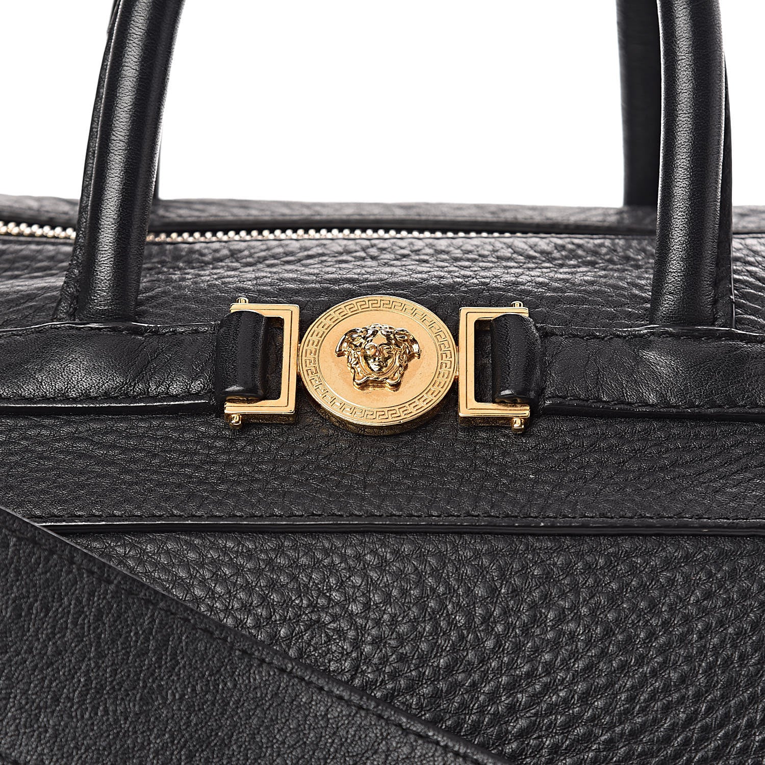 Versace Cervo Embossed Vitello Signature Duffle Bag Black 16 of 18