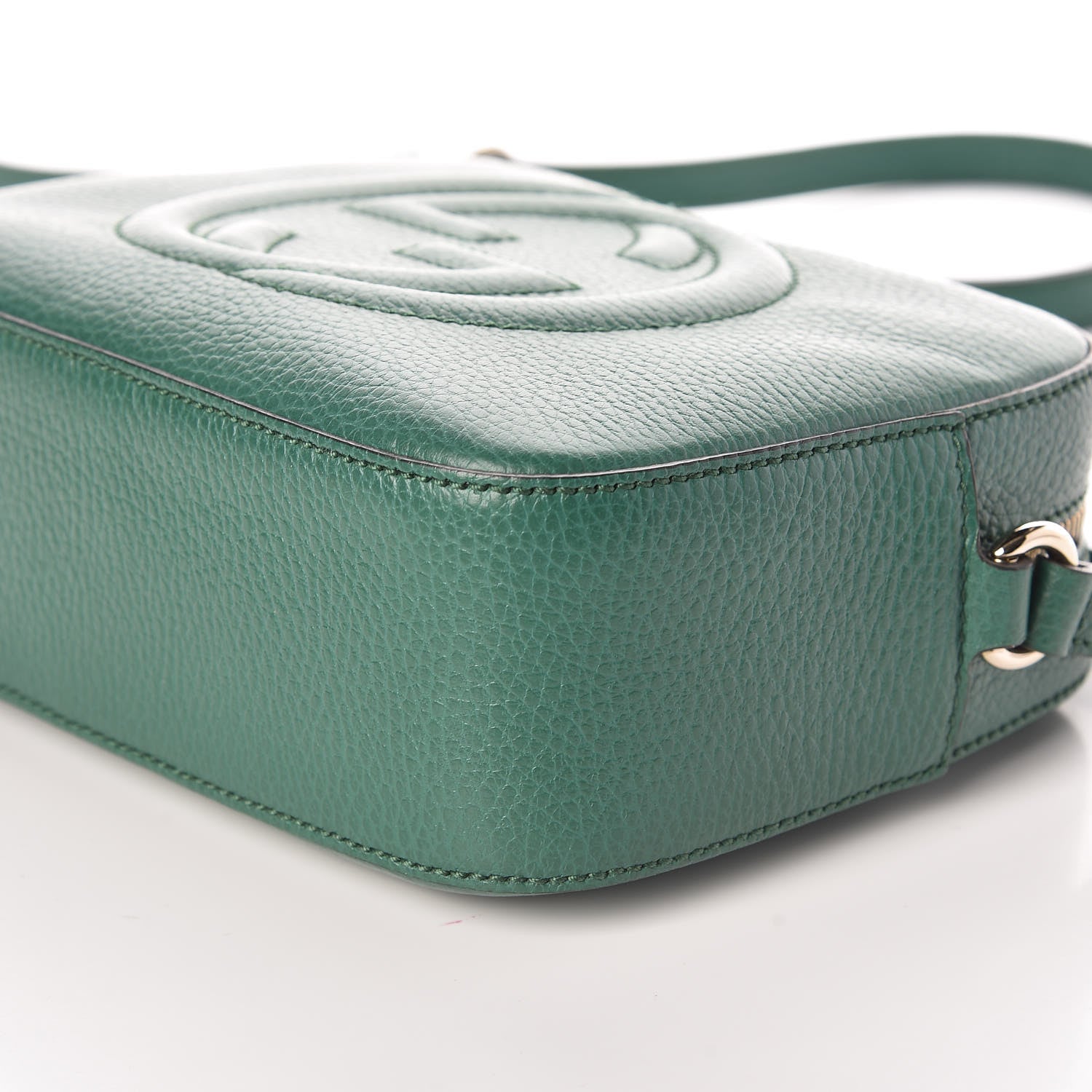 Gucci Pebbled Calfskin Small Soho Disco Bag Emerald Green 6 of 9