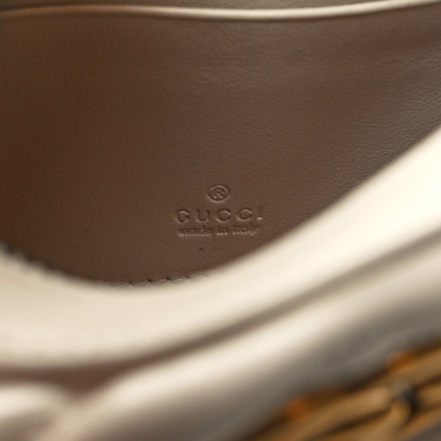 Gucci Calfskin Matelasse Chevron Mini GG Marmont Half Moon Hobo Mystic White 6 of 10
