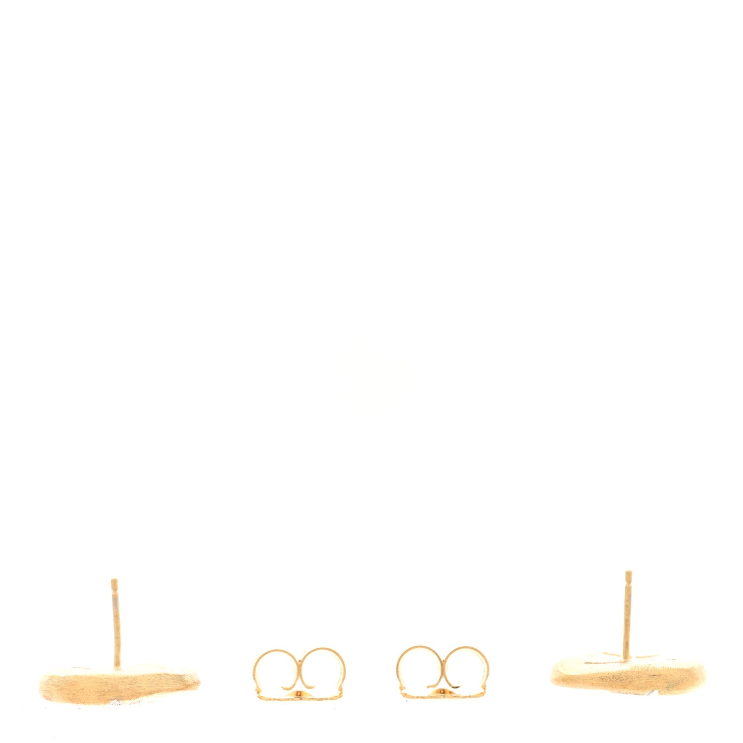 Marco Bicego 18K Yellow White Gold Diamond Jaipur Small Button Stud Earrings 3 of 4