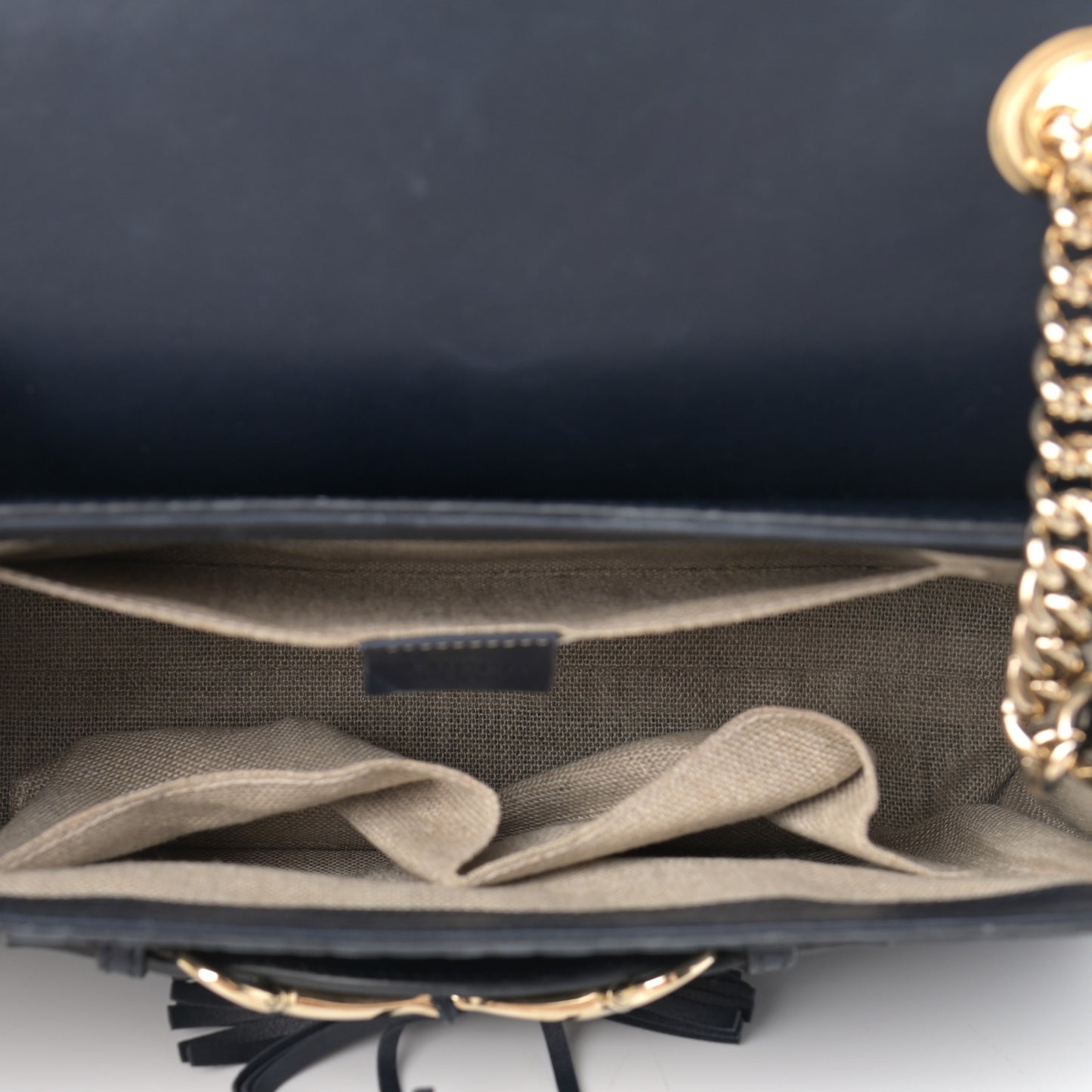 Soft Microguccissima Medium Emily Chain Shoulder Bag Blue