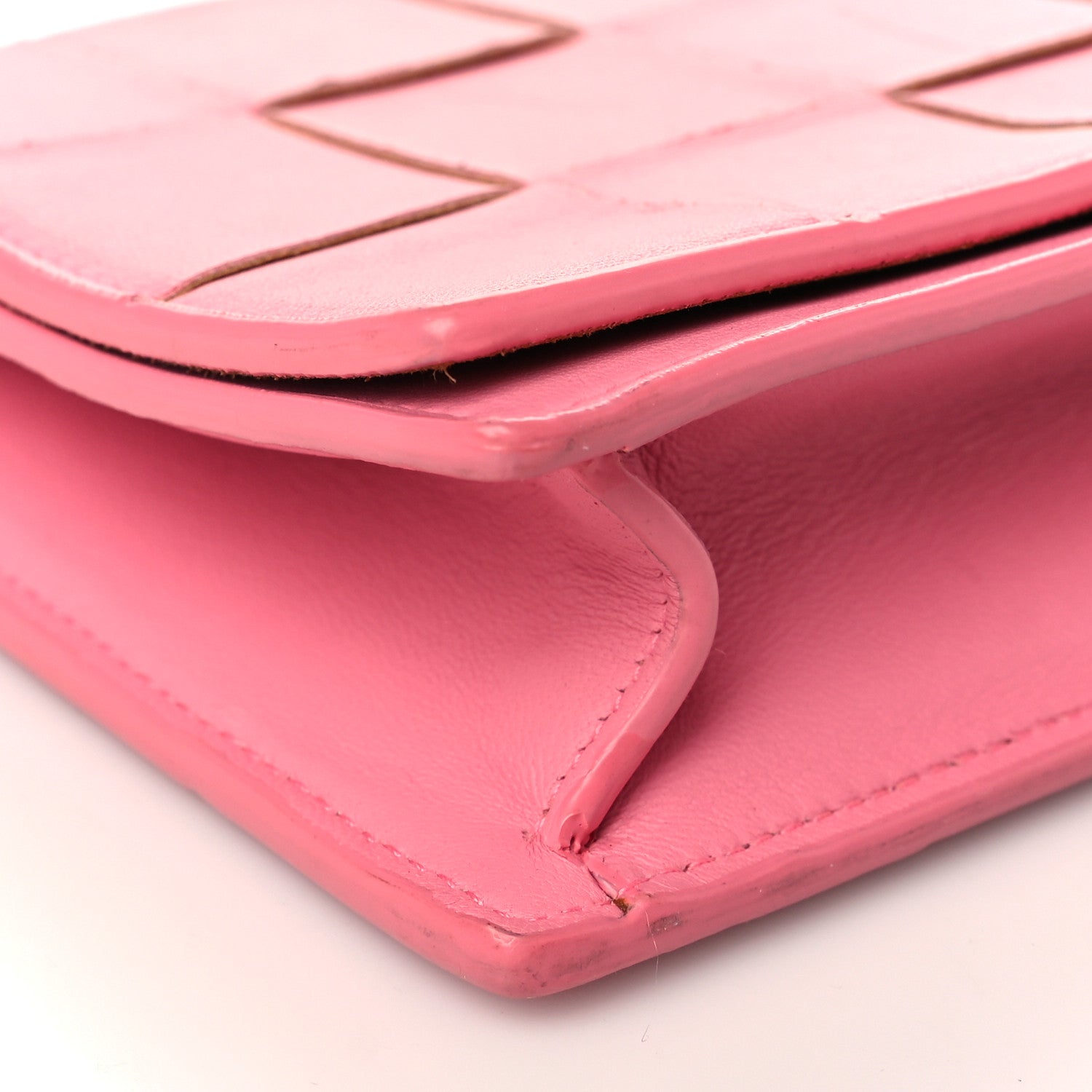 Bottega Veneta Lambskin Maxi Intrecciato Mini Cassette Crossbody Bag Pink 7 of 10