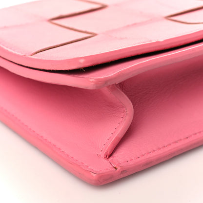 Bottega Veneta Lambskin Maxi Intrecciato Mini Cassette Crossbody Bag Pink 7 of 10