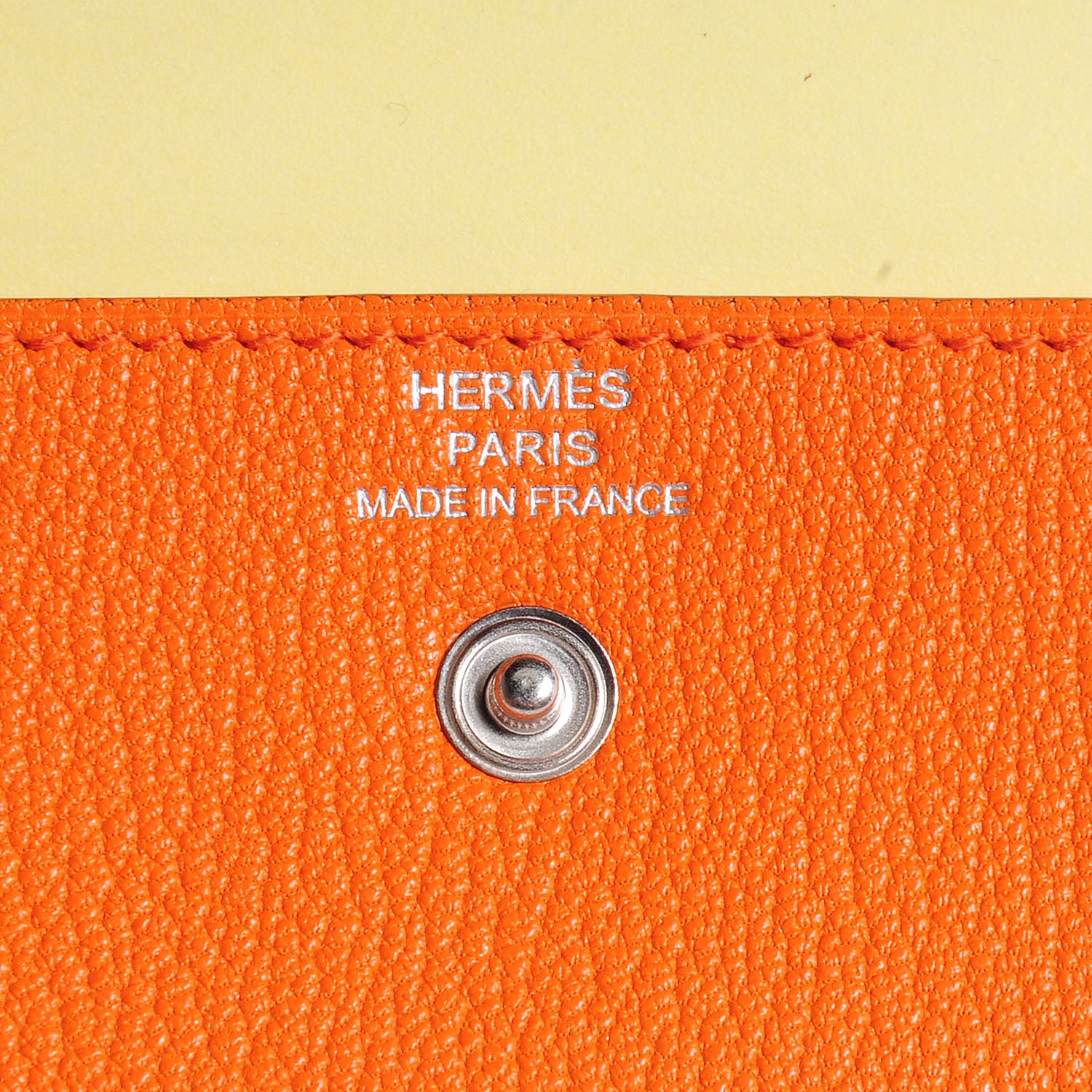 Hermes Chevre Post It Notepad Holder GM w Refill Orange 4 of 8