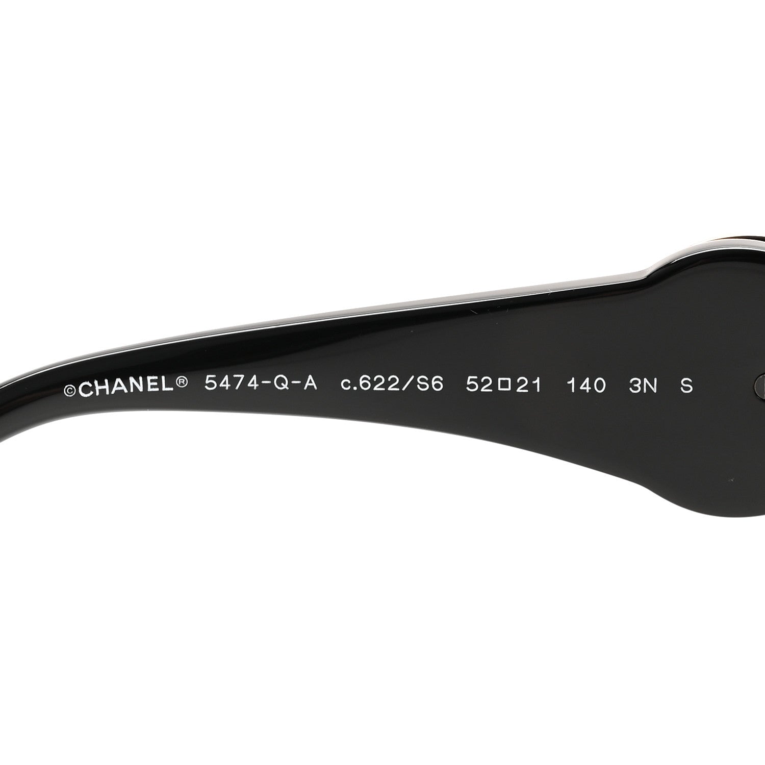 Chanel Acetate Calfskin Square Sunglasses 5474-Q-A Black 5 of 8