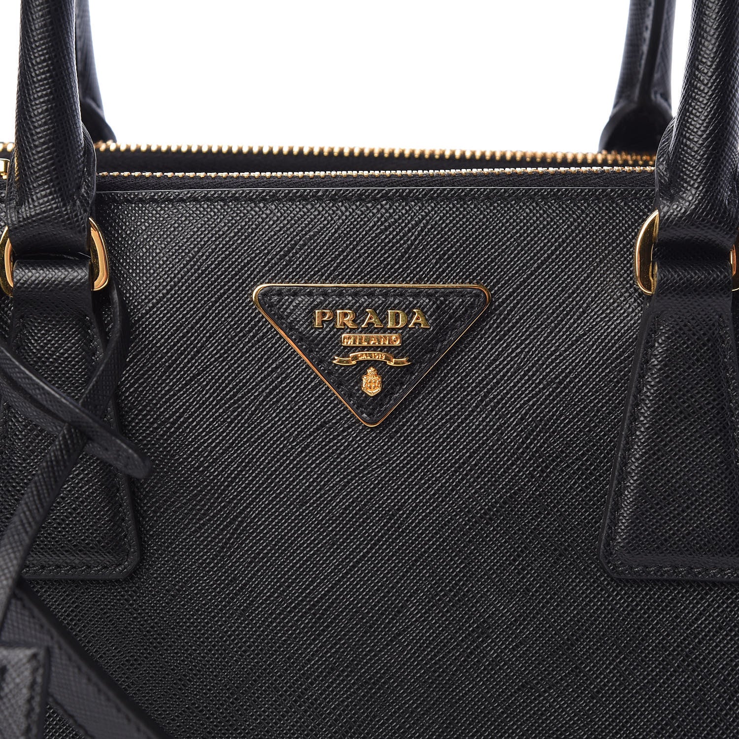 Prada Saffiano Small Galleria Double Zip Tote Black 10 of 12