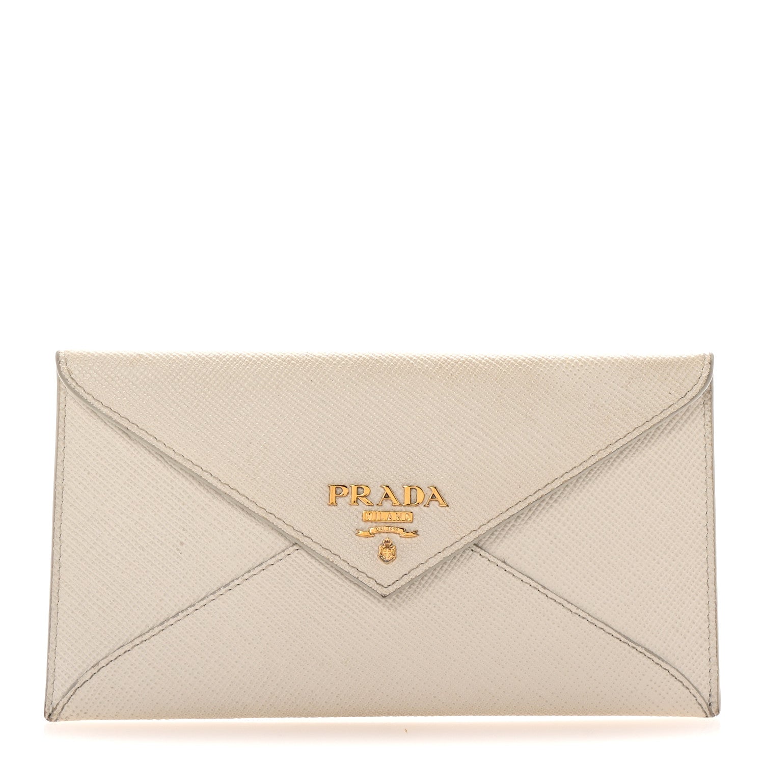 Prada Saffiano Envelope Wallet Talco 1 of 8