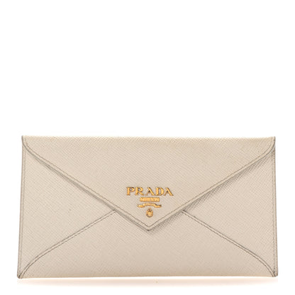 Prada Saffiano Envelope Wallet Talco 1 of 8