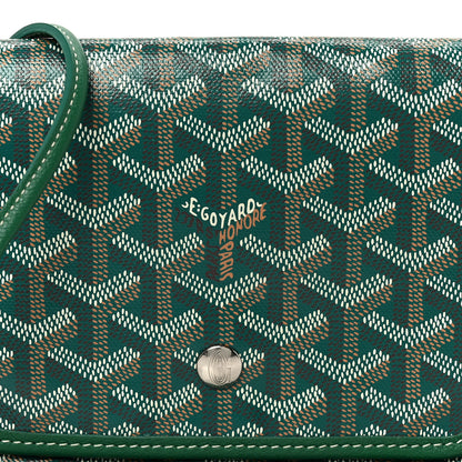 Goyard Goyardine Plumet Wallet Clutch Green 9 of 11