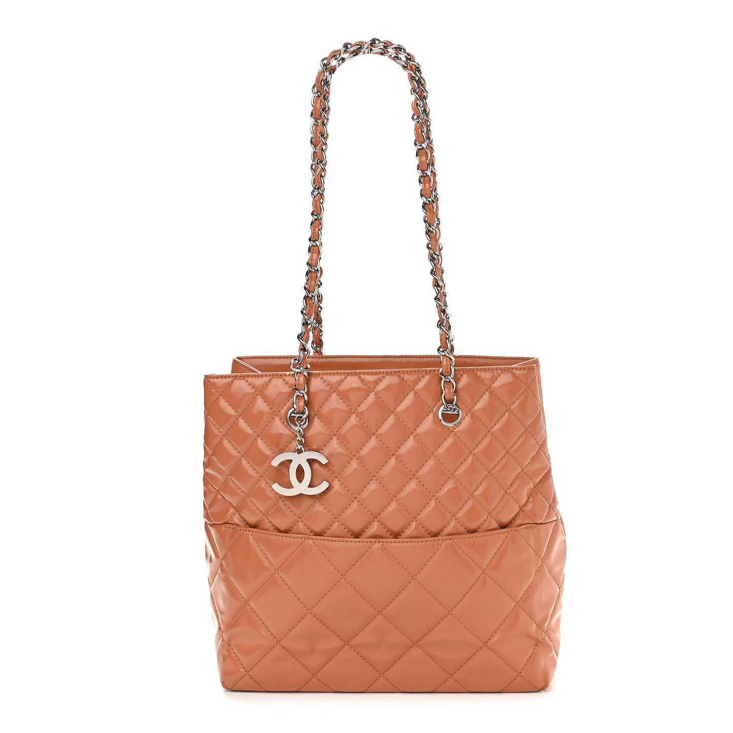 Vinyl Quilted In The Business North South Tote Orange