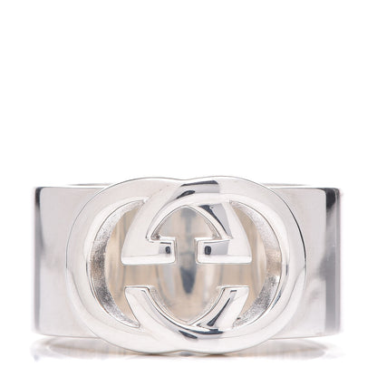 Gucci Sterling Silver Interlocking G Band Ring 54 7 1 of 4