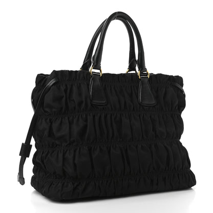 Prada Tessuto Nylon Gaufre Tote Black 2 of 11
